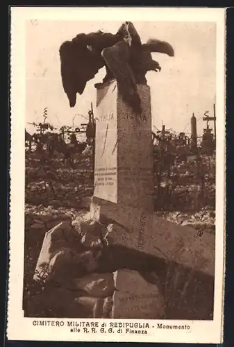 AK Redipuglia, Cimitero Militare, Monumento alle R. R. G. G. di Finanza