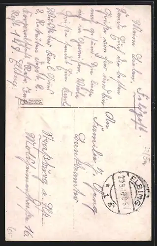 AK Elbing, Strassenbahn am Alten Markt, Rathaus, Ortsansicht