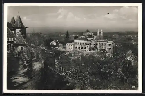 AK Lissabon, Cintra, Blick über das Schloss ins Tal