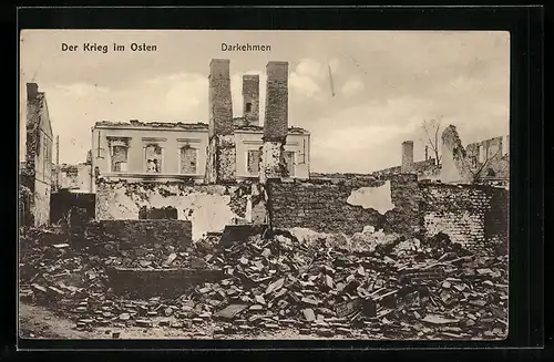AK Darkehmen, Hausruinen im Osten
