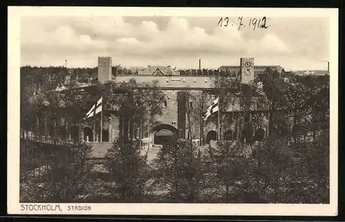 AK Stockholm, Stadion aus der Vogelschau