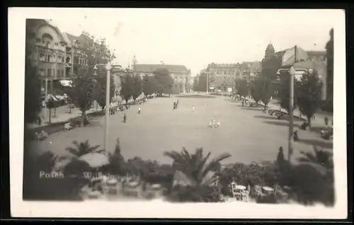 AK Posen / Poznan, Blick auf den Wilhelmsplatz