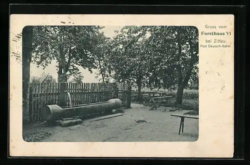AK Zittau, Blick auf Forsthaus VI