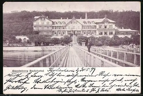 AK Skodsborg, Blick auf Badehotel