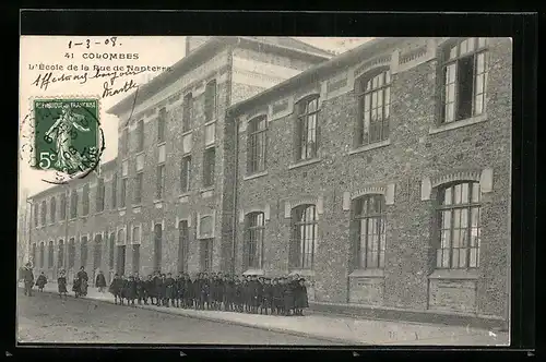 AK Colombes, L`Ecole de la Rue de Nanterne