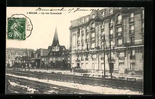 AK Bécon, La Rue Cronstadt