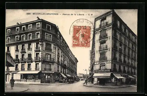 AK Bécon-les-Bruyères, Avenue de la Liberté
