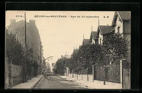 AK Bécon-les-Bruyères, Rue du 22 septembre