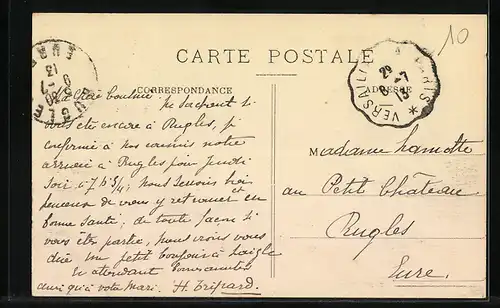 AK Bécon, La rue Watteau