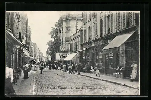 AK Bois-Colombes, La Rue des Bourguignons