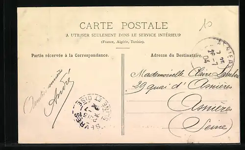 AK Sèvres, Grande-Rue, Vue du Pont