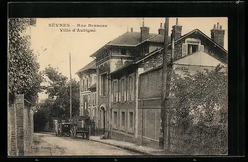AK Sèvres, Rue Brancas, Villa d`Aubigné