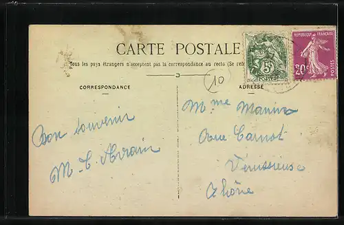 AK Sèvres, Rue Brancas, Villa d`Aubigné