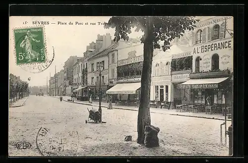 AK Sèvres, Place du Parc et rue Troyon