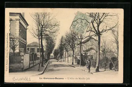 AK La Garenne-Bezons, L`Allée du Moulin Joli