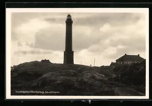 AK Norderney, Blick auf den Leuchtturm