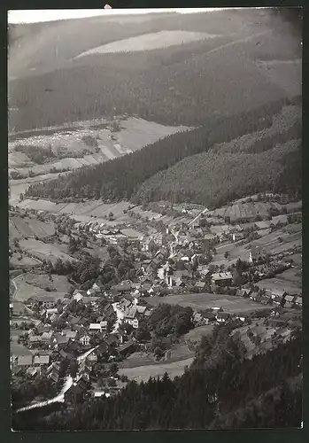 Fotografie Ansicht Oberschönau / Thüringen, Blick aus der Vogelschau