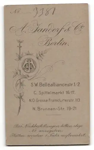 Fotografie A. Jandorf & Co., Berlin, Portrait niedliches Kleinkind im weissen Kleidchen