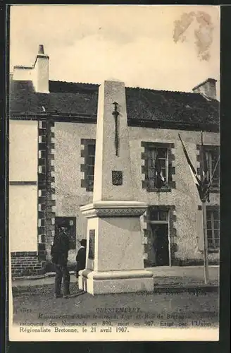 AK Questembert, Monument d'Alain-le-Grand