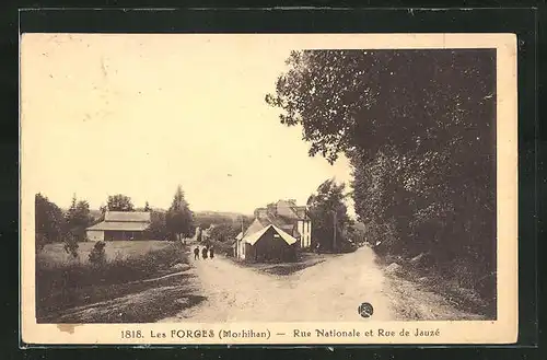 AK Les Forges, Rue Nationale et Rue de Jauze