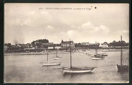 AK Saint-Pierre-Quiberon, La Rade et la Plage