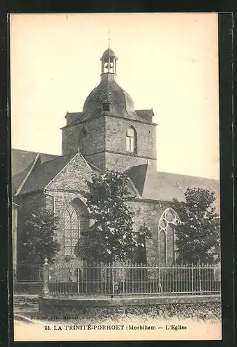 AK La Trinité-Porhoet, L`Eglise, Ansicht der Kirche