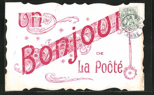 Künstler-AK La Poôté, Un Bonjour