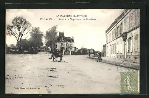 AK Pré-en-Pail, Routes de Mayenne et de Domfront