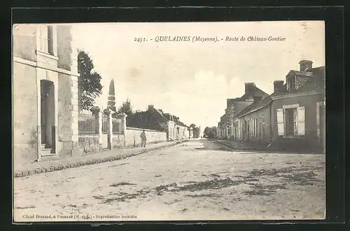 AK Quelaines, Route de Chateau-Goutier