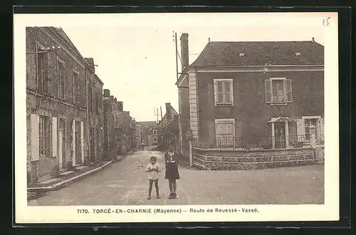 AK Torcé-en-Charnie, Route de Rouessé-Vassé