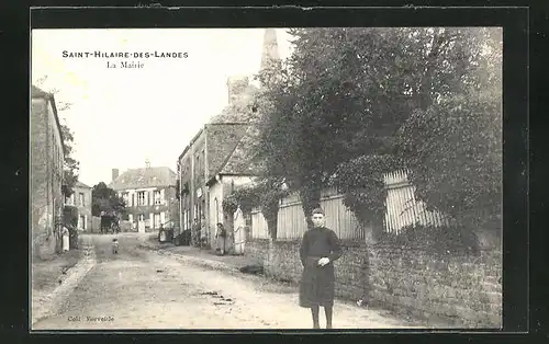 AK Saint-Hilaire-des-Landes, La Mairie et l'Eglise