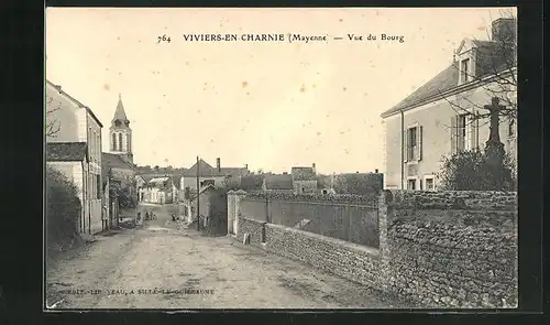 AK Viviers-en-Charnie, Vue du Bourg