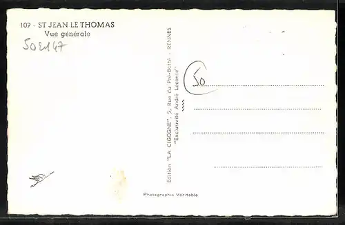 AK St-Jean-Le-Thomas, Vue générale avec la plage