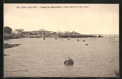 AK Iles Chausey, Village des Blainvillais et Hotel des Iles à Mer haute