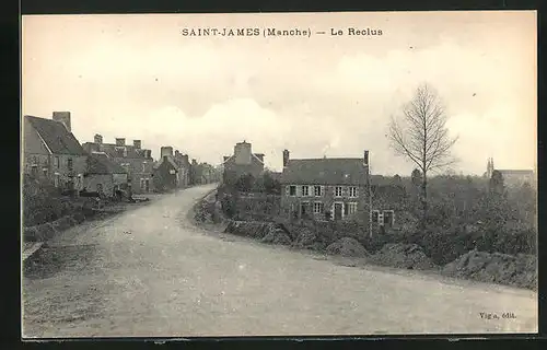 AK Saint-James, Le Reclus, Blick in den Ort