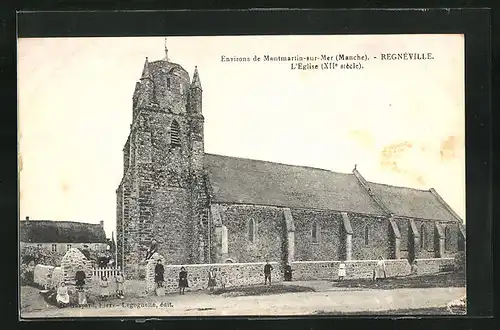 AK Regnéville, L'Eglise XII siccle