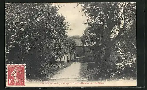 AK Gréville, Village du Gruchy, Hameau natal de Millet
