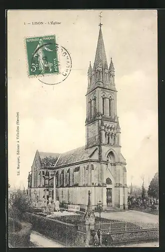 AK Lison, L`Église, Blick auf die Kirche