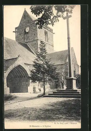 AK Genets, L`Eglise, Ansicht der Kirche