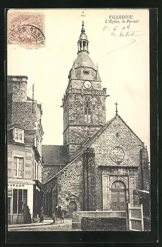 AK Villedieu, l'Eglise, le Portail