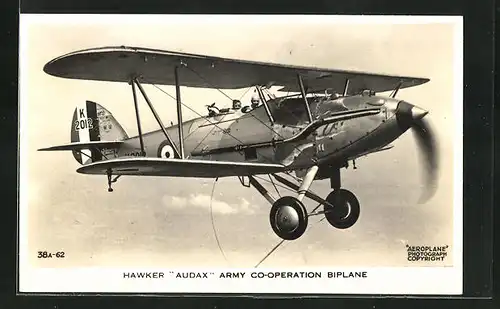 AK Hawker Audax Army Co-Operation Biplane
