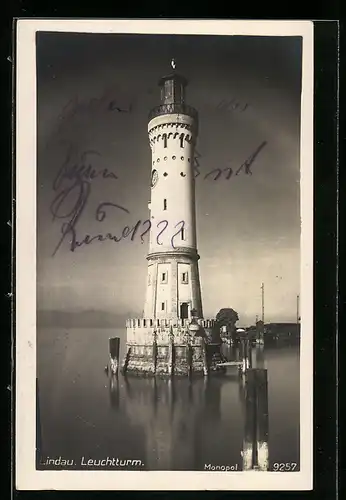 AK Lindau, Blick auf den Leuchtturm