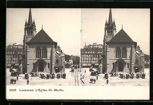 Stereo-AK Lausanne, L`Eglise St. Martin