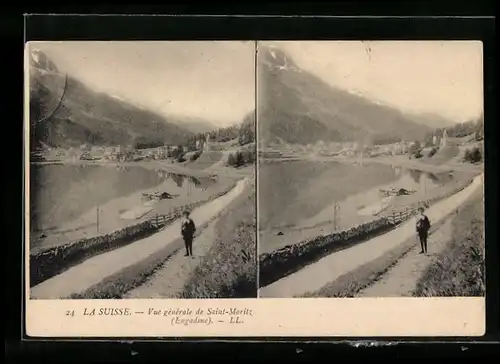 Stereo-AK Saint-Moritz, Vue Generale