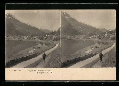 Stereo-AK Saint-Moritz, Vue Generale