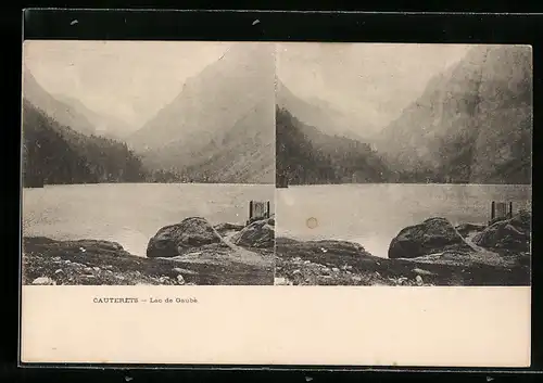 Stereo-AK Cauterets, Lac de Gaubé