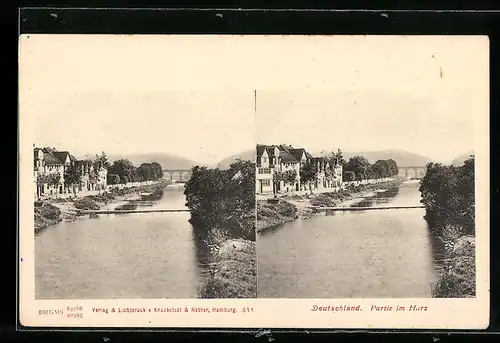 Stereo-AK Partie im Harz