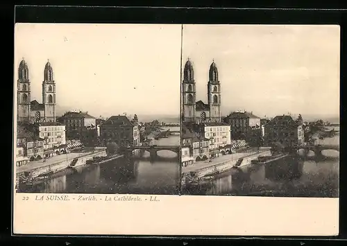 Stereo-AK Zurich, La Cathedrale