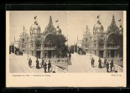 Stereo-AK Exposition de 1900, Pavillon de l`Italie