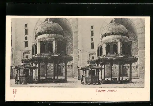 Stereo-AK Egypten, Blick auf die Moschee